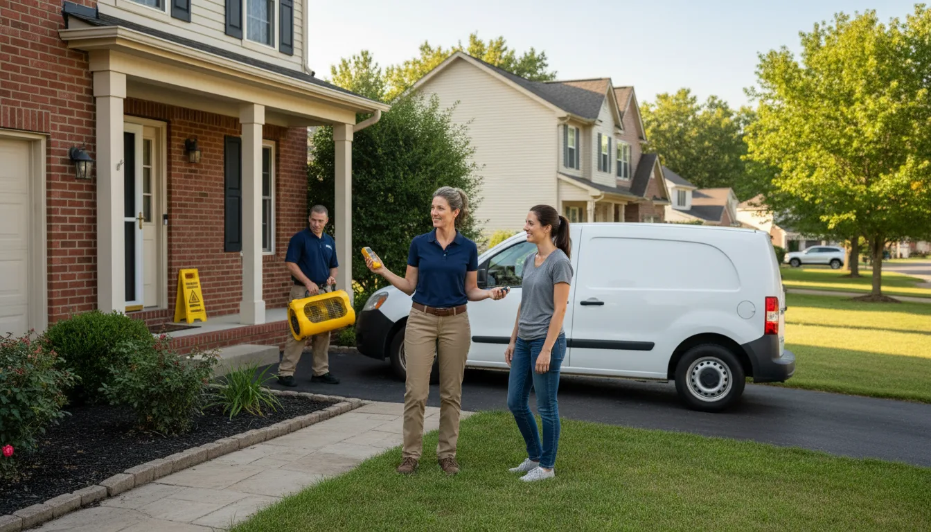 Residential water damage restoration in Eldorado, IL